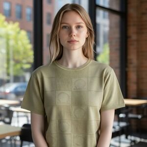 Salvatore Ferragamo Women's Knit Top‎ – Beige – Short Sleeve – Italy